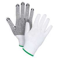Gants tricot&eacute;s &agrave; pois, Poly/coton, Un c&ocirc;t&eacute;, Calibre 7, Moyen Industrial Sales