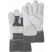 Gants d'ajusteur &agrave; paume renforc&eacute;e d'usage standard, Grand, Paume en Cuir de vache refendu, Doublure en Coton Industrial Sales