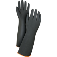 Gants de poids lourd pour la manipulation de produits chimiques, Taille Grand/9, 18" lo, Latex de caoutchouc, 30 mils Industrial Sales
