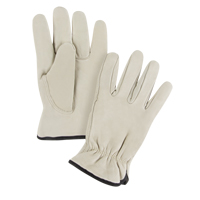 Winter-Lined Driver's Gloves, Small, Grain Cowhide Palm, Fleece Inner Lining Industrial Sales