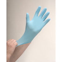 Gants d'examen r&eacute;sistants &agrave; la perforation, Moyen, Nitrile, 4,5 mils, Sans poudre, Bleu Industrial Sales
