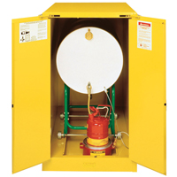 Sure-Grip&reg; EX Horizontal Drum Storage Cabinets, 55 US gal. Cap., Yellow Industrial Sales