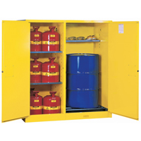 Sure-Grip&reg; EX Double-Duty Safety Cabinets, 115 US gal. Cap., 13 Drums, Yellow Industrial Sales
