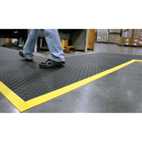 Rejuvenator Connect No. 502 Matting, Polyurethane, 3' W x 3' L, 5/8" Thick, Black Industrial Sales