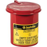 Mini bidons pour d&eacute;chets huileux pour dessus d'&eacute;tabli, Homologu&eacute; FM, 0,45 gal. US, Rouge Industrial Sales