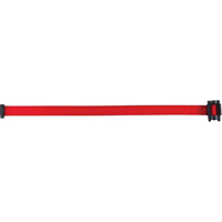Cartouche de ruban pour assembler votre propre barri&egrave;re de contr&ocirc;le des foules, Vierge, 7', Ruban Rouge Industrial Sales