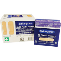 Syst&egrave;mes de distribution de bandages Salvequick - recharges st&eacute;riles, Rectangulaire/carr&eacute;e, Plastique, St&eacute;rile Industrial Sales