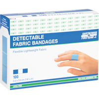 Bandages, Rectangulaire/carr&eacute;e, 3", Tissu d&eacute;tectable, St&eacute;rile Industrial Sales