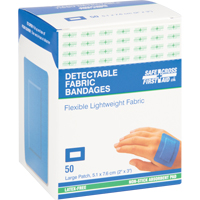Bandages, Rectangulaire/carr&eacute;e, 3", Tissu d&eacute;tectable, St&eacute;rile Industrial Sales