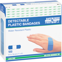 Bandages, Rectangulaire/carr&eacute;e, 3", Plastique d&eacute;tectable, St&eacute;rile Industrial Sales