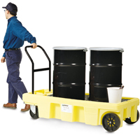 Poly-Spillcart Cart, 66.5" L x 29" W x 43.9" H, 57 US gal. Spill Cap. Industrial Sales