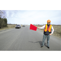 Traffic Safety Flags, Vinyl, With Handle Industrial Sales