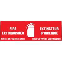 "Fire Extinguisher / Extincteur d'incendie" Label, 2" x 6", Vinyl, Bilingual with Pictogram Industrial Sales