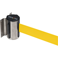 Barri&egrave;re &agrave; fixation murale, Acier, Fixation par vis, 7', Ruban Jaune Industrial Sales