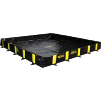 Bermes Rigid-Lock QuickBerm, Capacit&eacute; 1075 gal. US, 12' la x 12' lo x 12" h, Paroi &agrave; piquets Industrial Sales