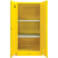Flammable Storage Cabinet, 60 gal., 2 Door, 34" W x 65" H x 34" D Industrial Sales