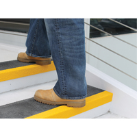Safestep&reg; Anti-Slip Step Cover, 13.5" W x 48" L, Black & Yellow Industrial Sales