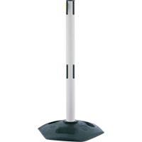 Poteau receveur robuste &agrave; ligne double, Hauteur de 38", Blanc Industrial Sales