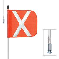 Safety Whip&reg; Heavy-Duty Whips, Threaded Mount, 5' High, Orange Industrial Sales
