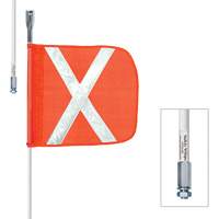 Safety Whip&reg; Heavy-Duty Whips, Threaded Mount, 5' High, Orange Industrial Sales