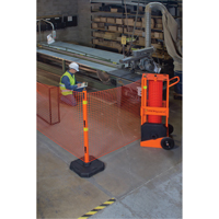 Portable Safety Zone, 100' L, Steel, Orange Industrial Sales