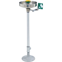 Poste de douche oculaire/faciale Axion, Installation Socle, Bol Acier inoxydable Industrial Sales