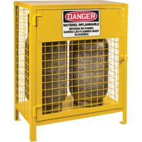 Gas Cylinder Cabinets, 2 Cylinder Capacity, 30" W x 17" D x 37" H, Yellow Industrial Sales