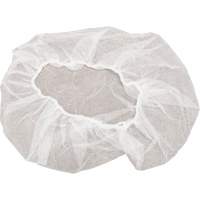 Non-Woven Bouffant Caps, Polypropylene, 18", White Industrial Sales