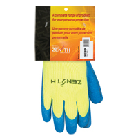 High Visibility Coated Gloves, 7, Rubber Latex Coating, 7 Gauge, Acrylic Shell Industrial Sales