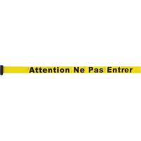 Cartouche de ruban pour assembler votre propre barri&egrave;re de contr&ocirc;le des foules, Attention ne pas entrer, 7', Ruban Jaune Industrial Sales