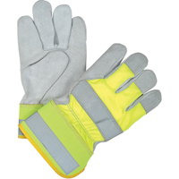 Premium Quality High Visibility Fitters Gloves, Large, Split Cowhide Palm, Cotton Inner Lining Industrial Sales
