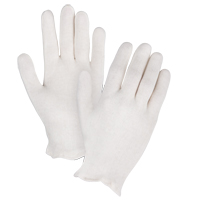 Mediumweight Inspection Gloves, Poly/Cotton, Hemmed Cuff, Ladies Industrial Sales