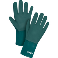 Gants verts &agrave; double enduit, 12" lo, PVC, Doublure en Jersey de coton, 70 mils Industrial Sales