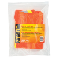 Surveyor's Safety Vest, High Visibility Orange, Large, Polyester Industrial Sales