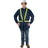 Standard-Duty Safety Harness, High Visibility Lime-Yellow, Silver Reflective Colour, Medium Industrial Sales