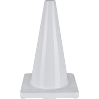C&ocirc;ne de couleur pour la signalisation, 18", Blanc Industrial Sales