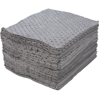 Feuilles absorbantes en fibres fines de premi&egrave;re qualit&eacute;, Universel, 15" x 17", 30 gal. d'absorption Industrial Sales