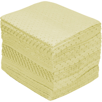 Feuilles absorbantes en fibres fines de premi&egrave;re qualit&eacute;, Mati&egrave;res dangereuses, 15" x 17", 30 gal. d'absorption Industrial Sales