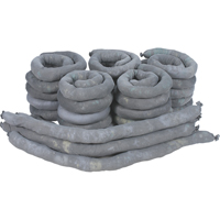 Remblais tubulaires absorbants, Universel, Absorption 50 gal., 3" la x 4' lo, Pqt de 30 Industrial Sales