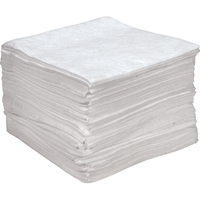 Feuilles absorbantes antistatiques de premi&egrave;re qualit&eacute;, Huile seulement, 15" x 18", 25 gal. d'absorption Industrial Sales