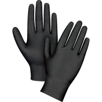 Gants d'examen de poids lourd &agrave; prise tactile, Petit, Nitrile, 8 mils, Sans poudre, Noir Industrial Sales