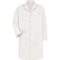 Sarrau de laboratoire, Poly-coton, Petit, Blanc Industrial Sales