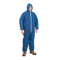 Combinaisons &agrave; capuchon, Moyen, Bleu, Polypropyl&egrave;ne Industrial Sales