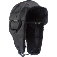 N-Ferno&reg; 6802 Classic Trapper Hat, Synthetic Fur Lining, Medium/Small, Black Industrial Sales