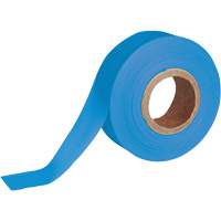 Flagging Tape, 1.188" W x 150' L, Fluorescent Blue Industrial Sales