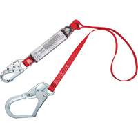 Cordon amortisseur de chute, 4', Point d'ancrage &agrave; Crochet mousqueton, Crochet d'armature aux jambes, Polyester Industrial Sales