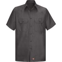 Short Sleeve Ripstop Shirt, Men's, 3X-Large, Charcoal Industrial Sales