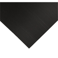 Corrugated Switchboard Matting No.702, 2' W x 10' L, 1/4" Thickness, Black, PVC Industrial Sales