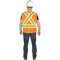 5-Point Tear-Away Premium Safety Vest , High Visibility Orange, Large/X-Large, Polyester Industrial Sales