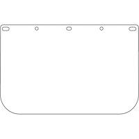 Dynamic Die Cut Faceshield Visor, PETG, Clear Tint Industrial Sales